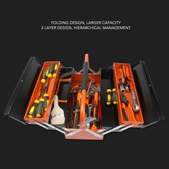 Boîte à Outils Dessin 3 Étages En Bois - 15 Compartiments Pour Matériel Artistique