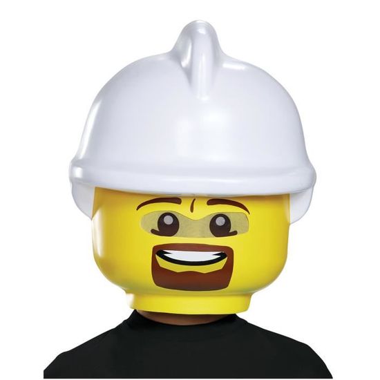 Masque LEGO pompier pour enfants - RUBIES - Taille unique Blanc/jaune
