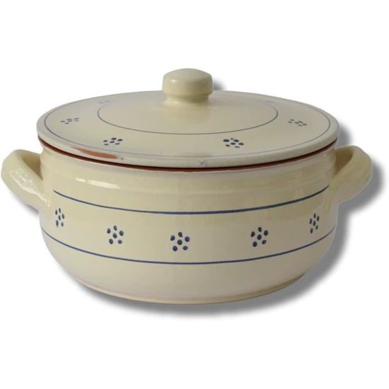 Casserole En émail Vintage – Motif Pomme – Avec Couvercle – Déco Cuisine
