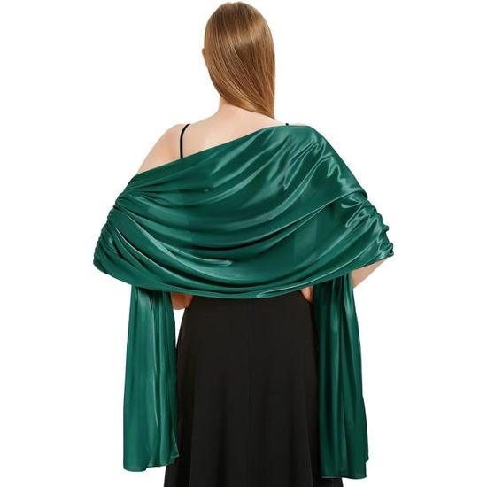 Foulard Satin Chic Femme - Écharpe Élégante Pour Mariage Soirée Cérémonie - 70x200cm
