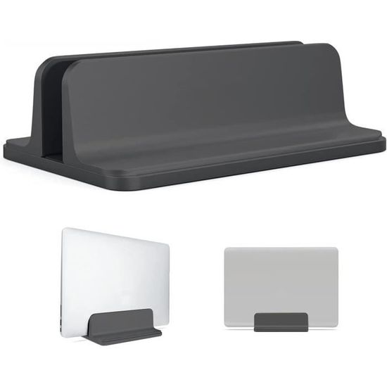 Support Vertical Ordinateur Portable Aluminium - MacBook Pro Air Tablette Mac Mini Noir