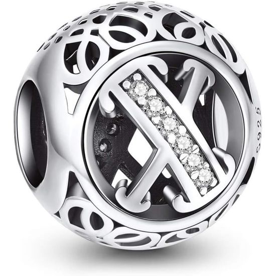 1 Perle Charm Ronde (rondelle) En Argent Sterling Plaqué