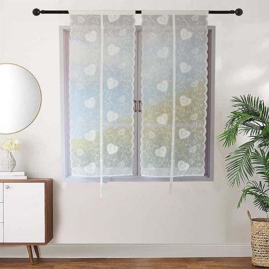 Rideaux De Cuisine Anti-poussière – Rails Autocollants, Tissu Imitation Lin | Pour Placards, Penderies | Beige, 110x70 Cm