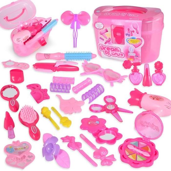 Oisacirg Lot 23 Accessoires Sac à Main Princesse Pour Filles - Maquillage Simulation Et Jouets
