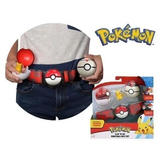 Ceinture Pokémon Pokéball - BANDAI - Ajustable - Rouge - Pour Enfant - Avec sons