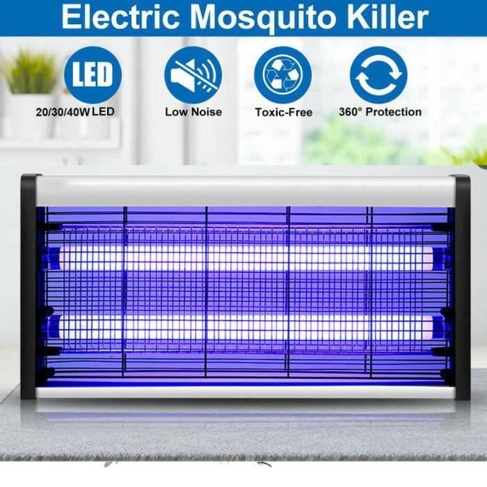 Tue Mouche Eléctrique, Lampe Anti-Moustique - Lampe UV, Tueur d'Insectes Electrique 20W, Anti-Moustique Inté
