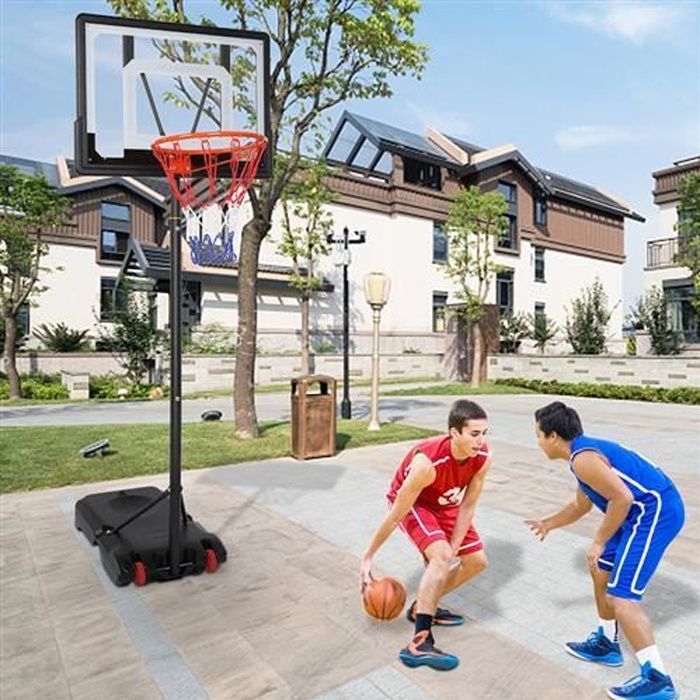 panier de basket sur pied portable hauteur réglable 1.6cm-2.1cm,pour enfant et adolescents