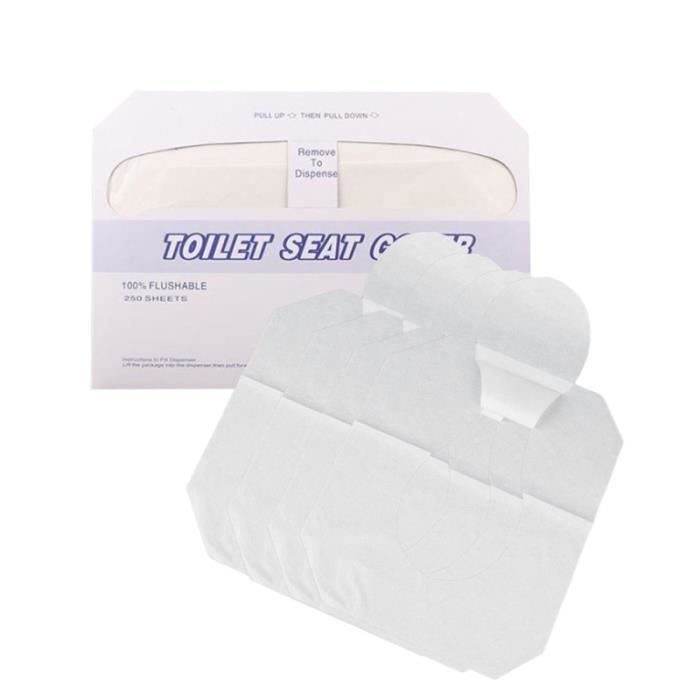 Couvre-siège de toilette jetable Couvre-siège de toilette léger, pratique et simple pour le parc de voyage h?telier (250 feuilles