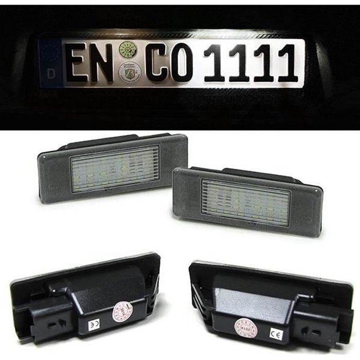 ECLAIRAGE PLAQUE D'IMMATRICULATION 36 LED SMD PEUGEOT 106 1007 307 308 3008 406 407 508 806 807 RCZ