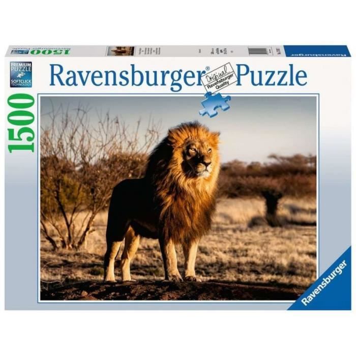 Ravensburger Polska RAVENSBURGER PUZZLE- Puzzle 1500 pièces Lion Adulte, - 4005556171071