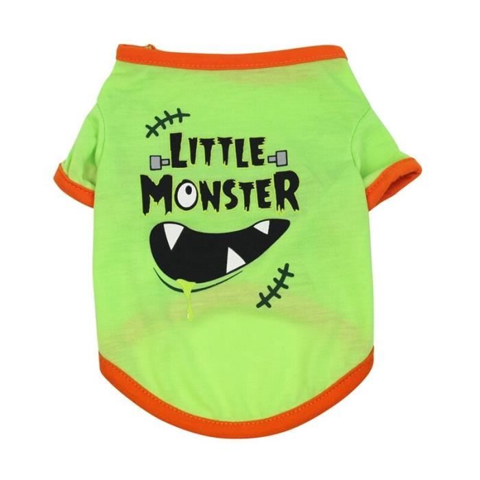 Manteau Blouson,Vêtements pour chiots chiens pour Halloween Gilet pour chat, vêtements pour petits chiens- Type Vert clair-S
