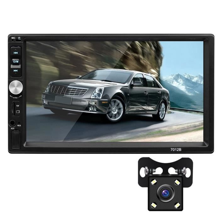 Autoradio Bluetooth mains libres voiture MP5 lecteur Autoradio 2 Din Mirrorlink Support d'image inverse - Type With 4Led camera