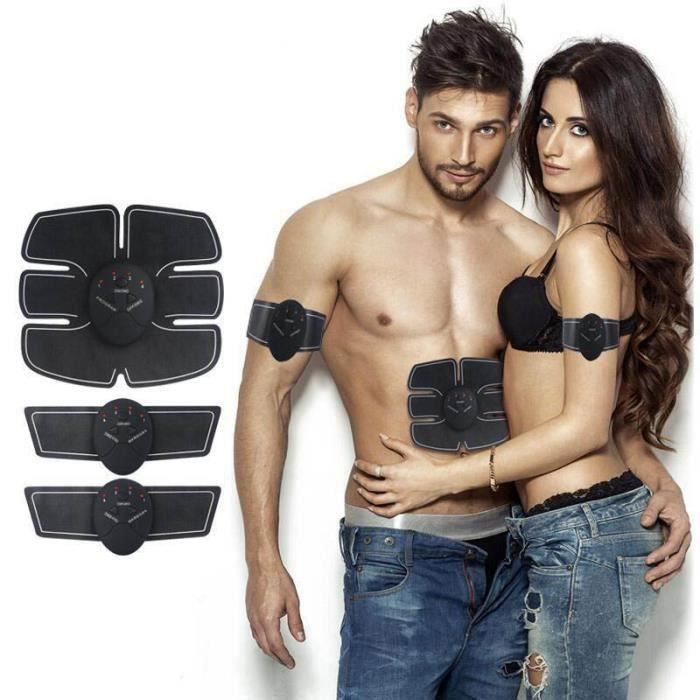 Electrostimulateur, Appareil de Musculation Abdominaux Bras Cuisses Ceinture abdo Fitness pour Hommes Femmes Noir - CSHNT-B13522