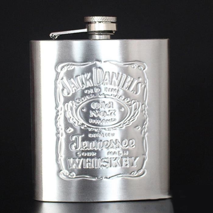 Flasques,Flacon militaire de boisson de bouteille de Vodka de Wisky de tasse de vin russe de fiole de hanche de 7oz - Type 1 7oz