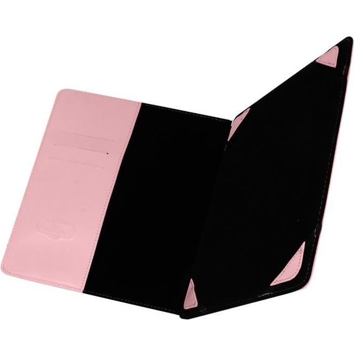 Étui Universel Tablette 8 pouces Espaces de Rangements Fonction Support rose Rose