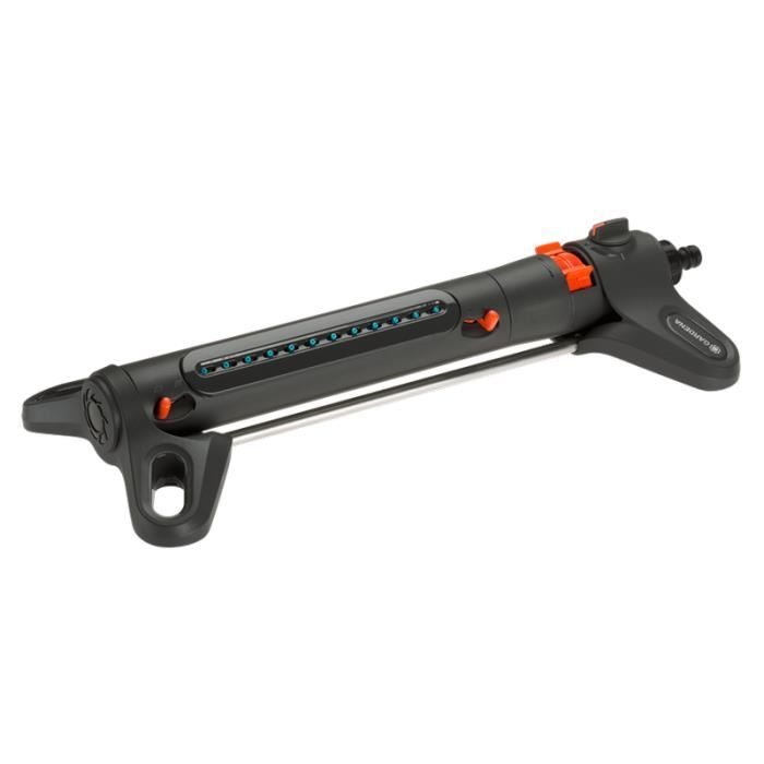 GARDENA Arroseur oscillant AquaZoom S – Surface 150m² – Portée 15m max – Résistant UV et gel – Garantie 5 ans (18710-20)