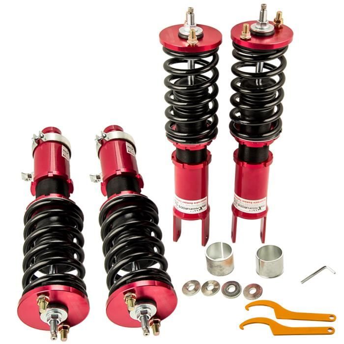 MAXPEEDINGRODS amortisseur réglable Suspension Kit rouge Pour Honda CIVIC CRX 88-91 1.6
