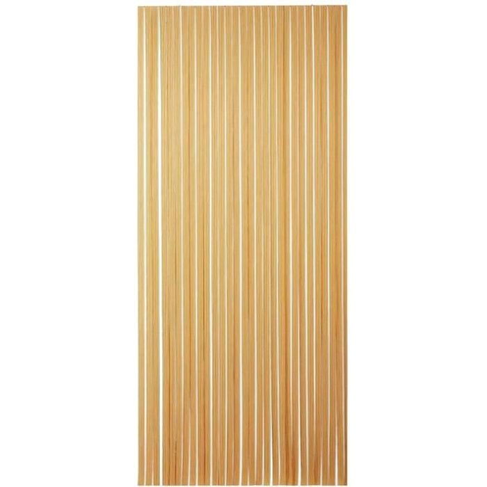 MOREL - Rideau portière PVC Tahiti brun et beige 100x220 cm