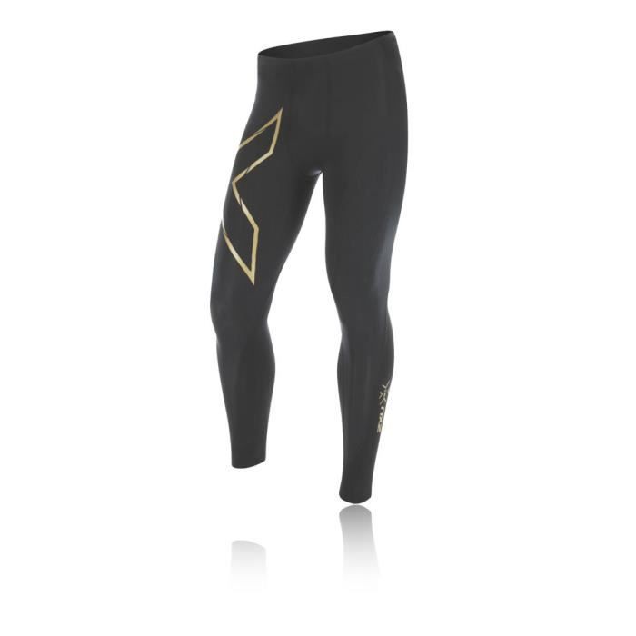 2Xu Mcs X-Fit Hommes Noir Compression Fitness Running Long Leggings Collants