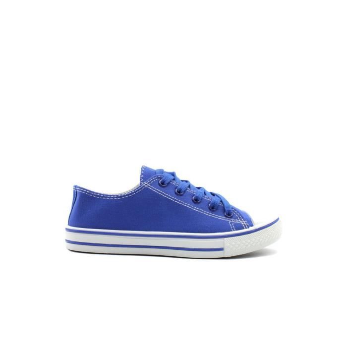 basket toile bleu marine femme