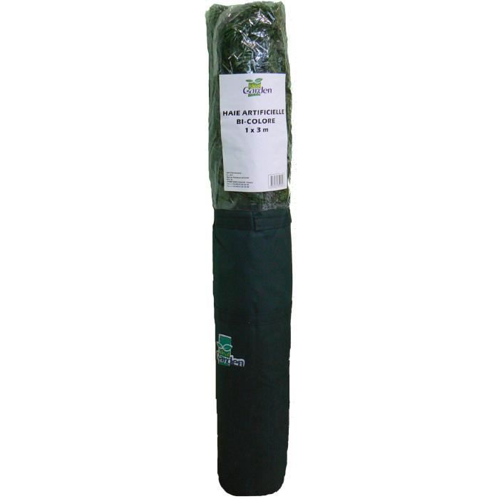 IDEAL GARDEN Haie artificielle - 1,5 x 3 m - Bicolore : 2 tons de vert