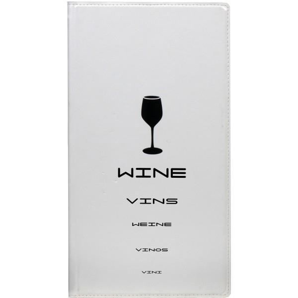 Protège-menus design blanc Carte des vins