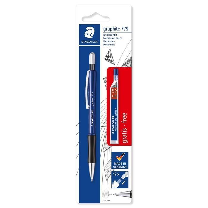 graphite 779 - Blister 1 porte-mine 0,5 mm + 1 étui mines 250 05-HB offert