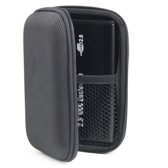 TRIXES Étui de transport protecteur pour disque dur externe USB 2,5- d'ordinateur portable / PC