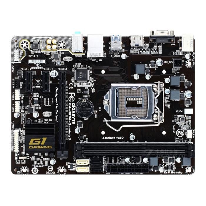 Carte mère GIGABYTE GA-H81M-Gaming 3 Intel H81 Socket LGA1150 2xDDR3 SDRAM 16GB Micro ATX Reconditionné - Gigabyte reconditionné disponible sur Cdiscount Seconde Vie
