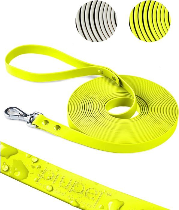 Longe pour Chien - PIUPET - 20m - Hydrofuge - Confortable - Mousqueton Rotatif 360°