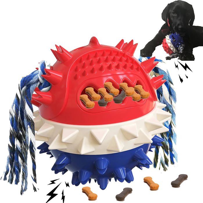 Comparer les prix de Jouet indestructible pour chien durable et idéal pour occuper les petits et moyens chiens en caoutchouc.