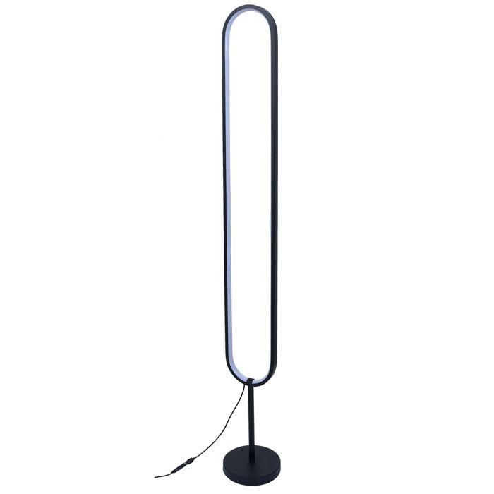 Lampe - HOME DECO FACTORY - LED Ovale Sur Pied - Noir