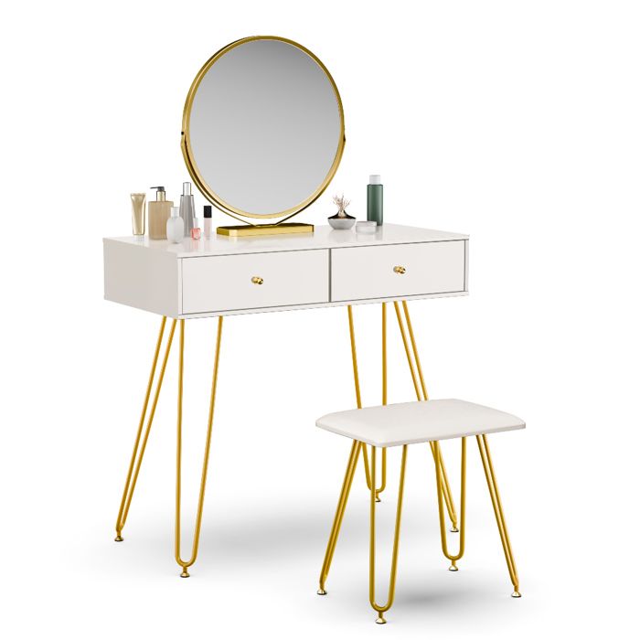 Blumfeldt LuxeConnect set de maquillage tabouret inclus miroir pivotant revêtement thermolaqué Blumfeldt LuxeConnect set de maquillage tabouret inclus miroir pivotant revêtement thermolaqué