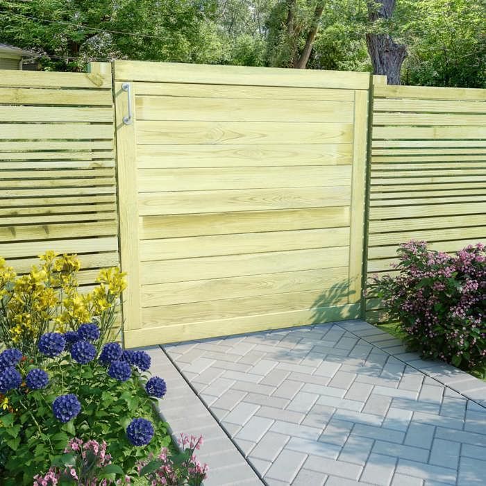 VidaXL Portillon Jardin Bois De Pin Imprégné Vert – 100×100 Cm, Robuste Et Écologique, Clôture Terrasse
