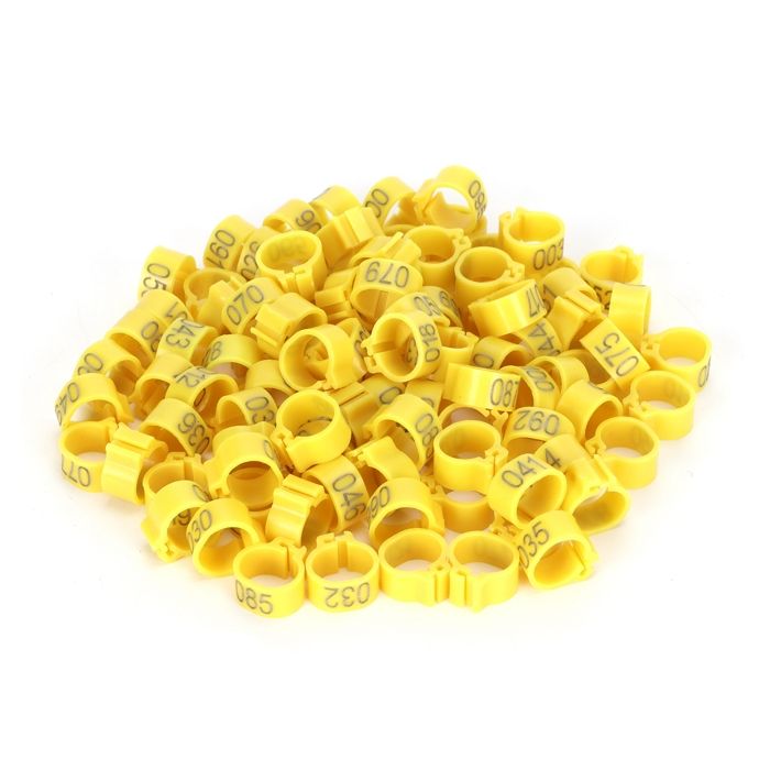 Meilleurs prix pour SALALIS Bandes de bague de pied SALALIS Anneau de pied doiseau 100pcs Anneaux de Pied dOiseau 10mm Clip jardin protection Jaune