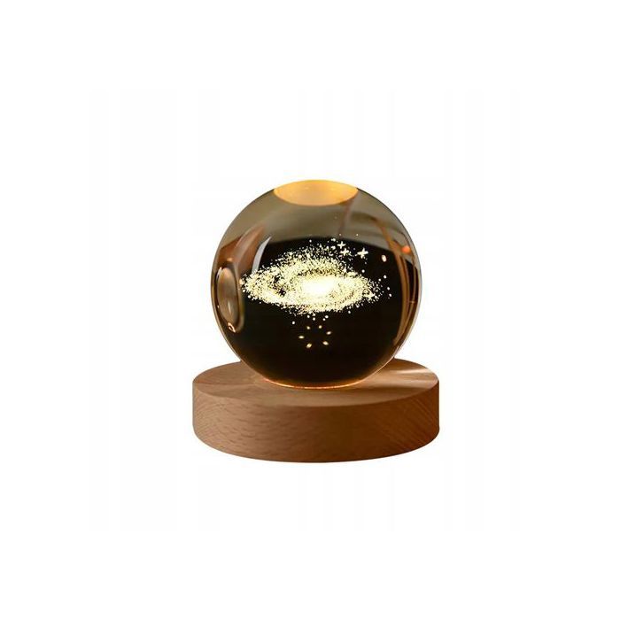 BOULE DE VERRE Lampe de NUIT 6 cm Alimentée par USB pour CHAMBRE DENFANT Galaxie EL216-A