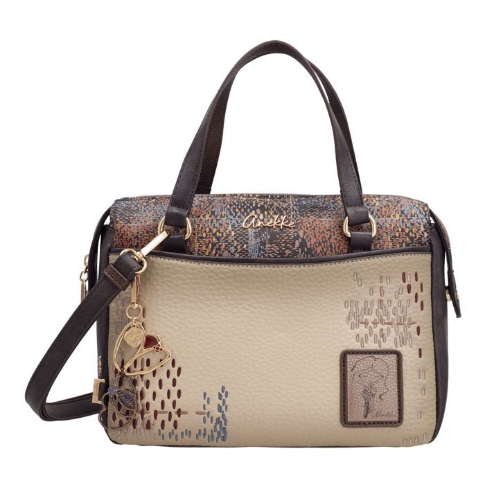 Anekke Sac à main beige brun foncé pour femme - Blossom Bowling Bag Multicolor 350937