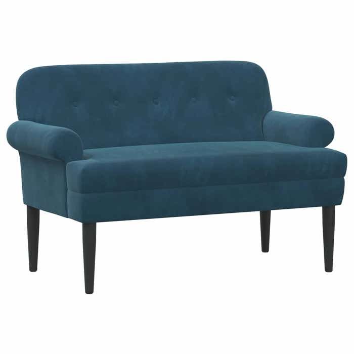 VIDAXL - Meuble Banc - Canapé love seat avec capitonnage en boutons Bleu Velours_10228