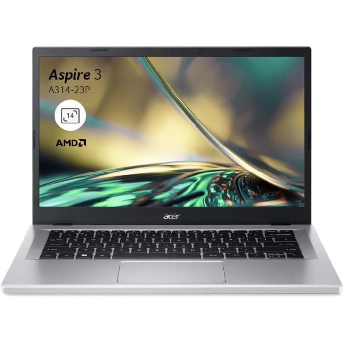 Acer Aspire 3 A314 23P R9QP Ordinateur Portable 14" Full HD IPS PC Portable AMD Ryzen 5 RAM SSD AMD Radeon Graphics Windows 11 Famille Clavier AZERTY Français Laptop - vue 7