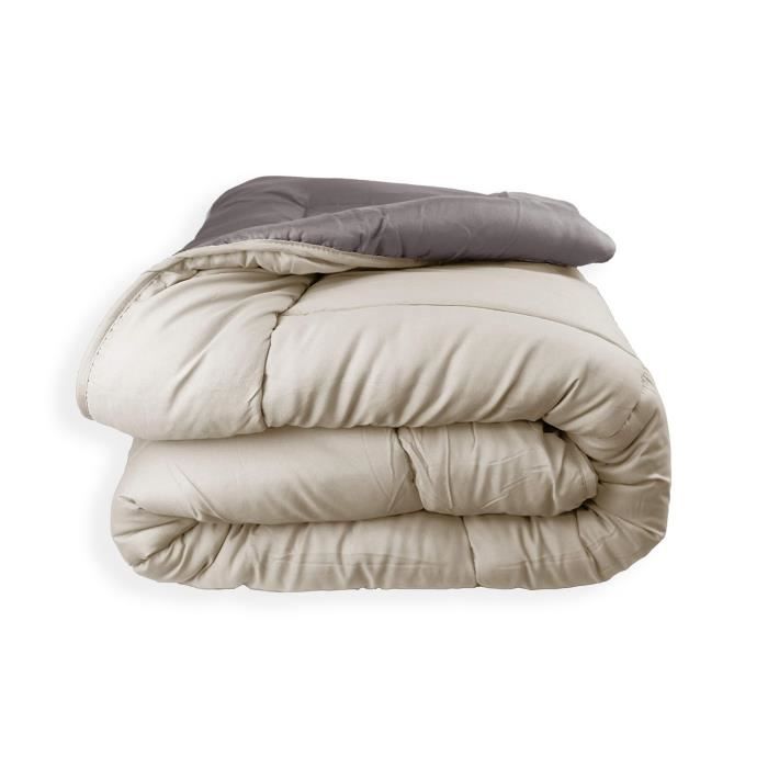 Acomoda Textil - Couette réversible noisette 240x260 cm.