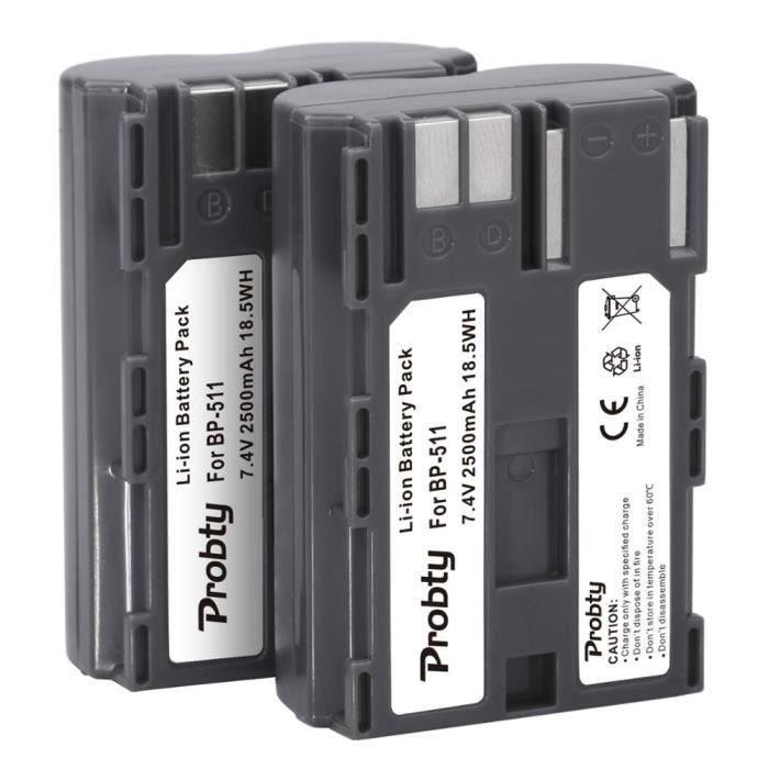 Vhbw Batteria 1300mAh 7.2V Per Canon BP-508/511/512/514 – Sostitutiva Per Powershot G1-G6, Pro90, Pro1