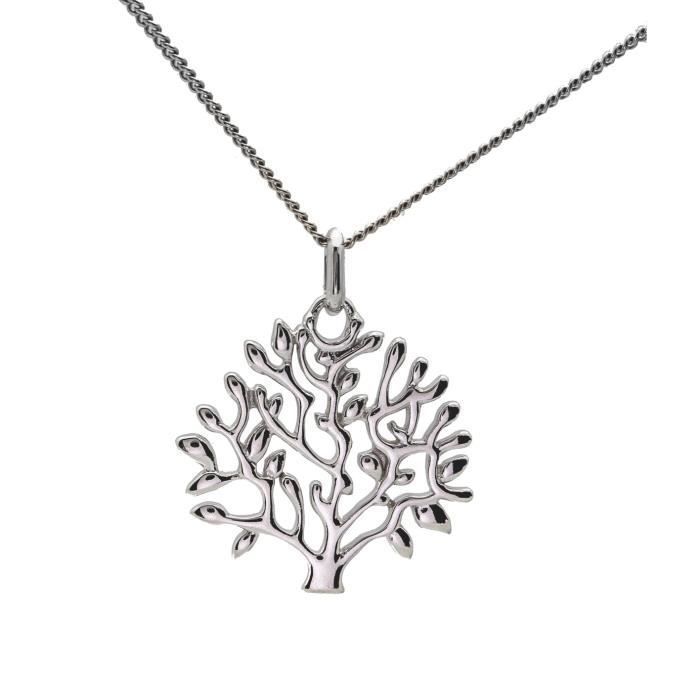 Pendentif Tiki Polynésien En Argent 925 Rhodié Vert - Avec Chaîne Et Boîte Cadeau