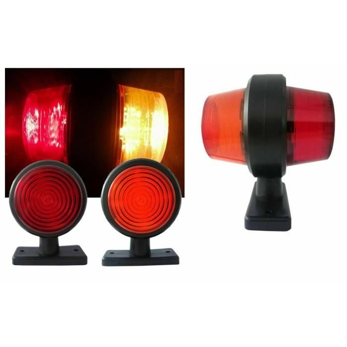 Feu de Gabarit 12-24V Rouge Orange Feu Suspendu Rétroviseur pour Camion Fourgon