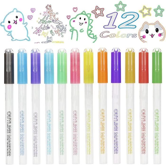 48 Stylos Gel Paillettes Pour peintured'écriture et livres de coloriage adult