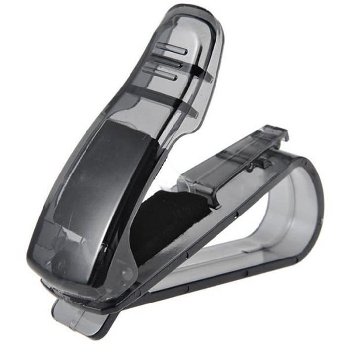 Porte-lunettes De Voiture Magnétique - Clip Pour Pare-soleil - Cuir Martelé - Universel - Range Lunettes Et Cartes