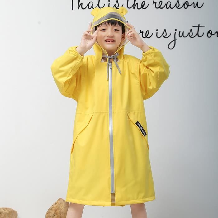 Fille imperméable sale jaune