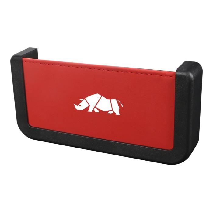 Logo-Rouge - Boîte de rangement latérale de siège de voiture en