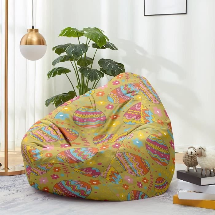 Pouf Poire Sans Remplissage 3D Univers Ciel Étoilé - Housse Lavable 100x120cm Pour Enfant Ado Adulte