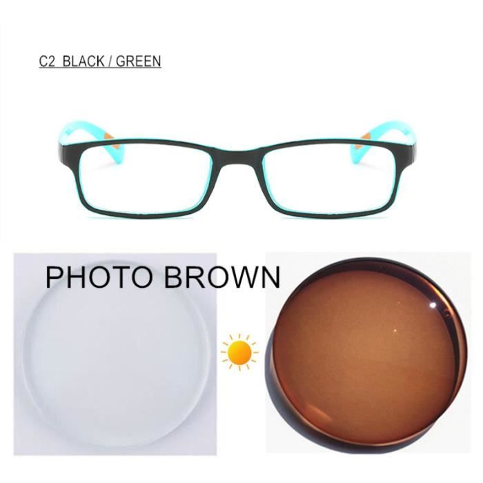 Myopie Lunettes Prescription Sphere 0 5 a 10 Femmes Hommes Myopie Lunettes Decolorees Ou Bleu PHOTO BROWN C2 225 2.25 Achat Vente lunettes de vue Myopie Lunettes Prescription Sphere 0 5 a 10