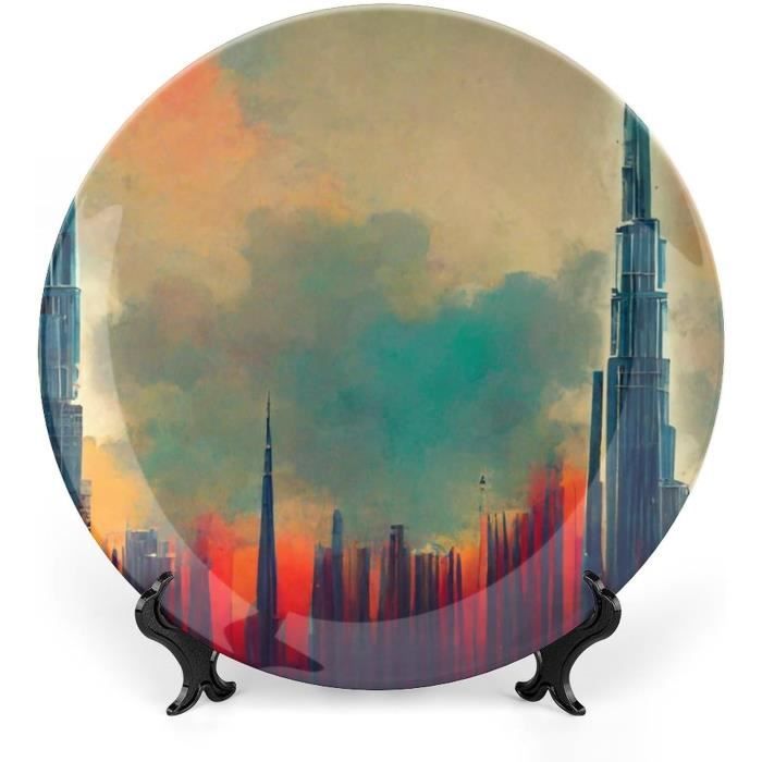 Plat De Service,Assiettes Décoratives En Céramique Colorées,série Sur